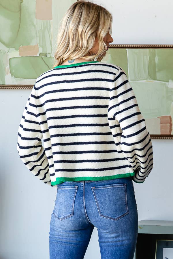 Luck of the Irish Striped Cardigan