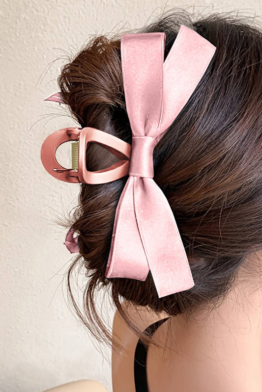 Bow Claw Clip: Pink