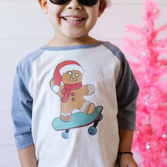 Gingerbread Skater Boy Christmas Shirt