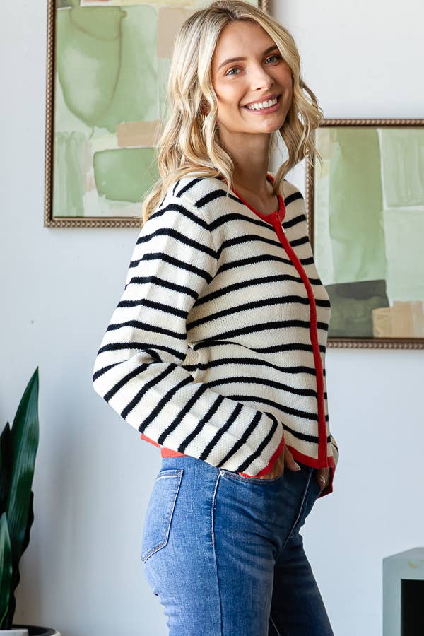 Luck of the Irish Striped Cardigan