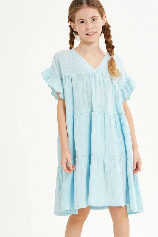 Light Blue Ruffle Dress
