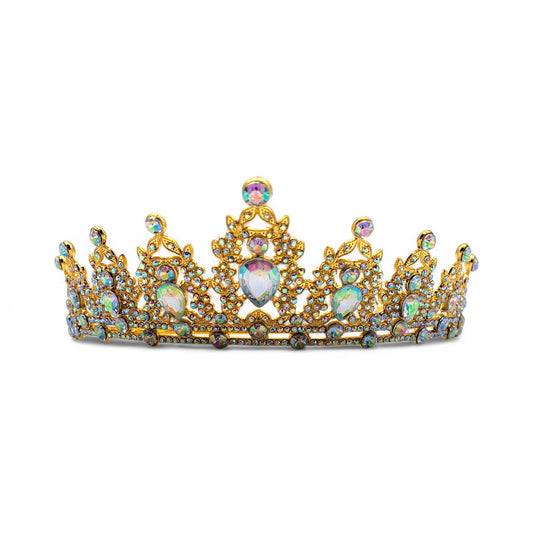 Gold Royal Crystal Crown Tiara