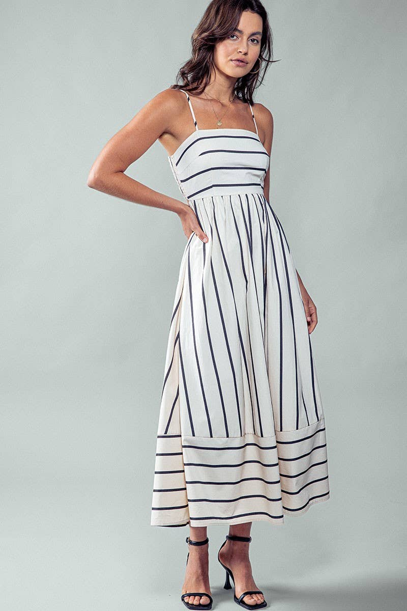 Nautical Stripe Maxi Dress