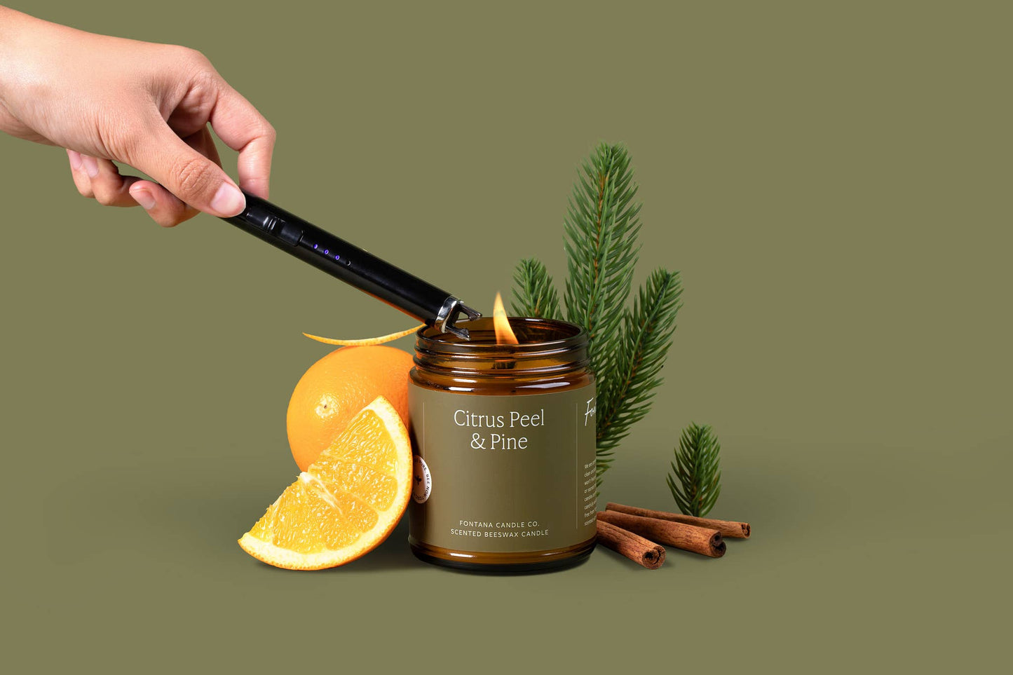 Citrus Peel & Pine Fontana Candle