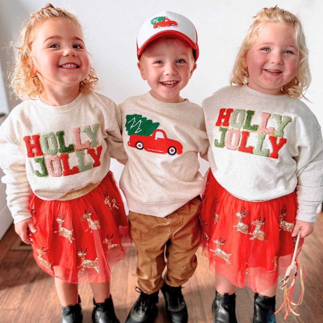 Reindeer Sequin Christmas Tutu Skirt