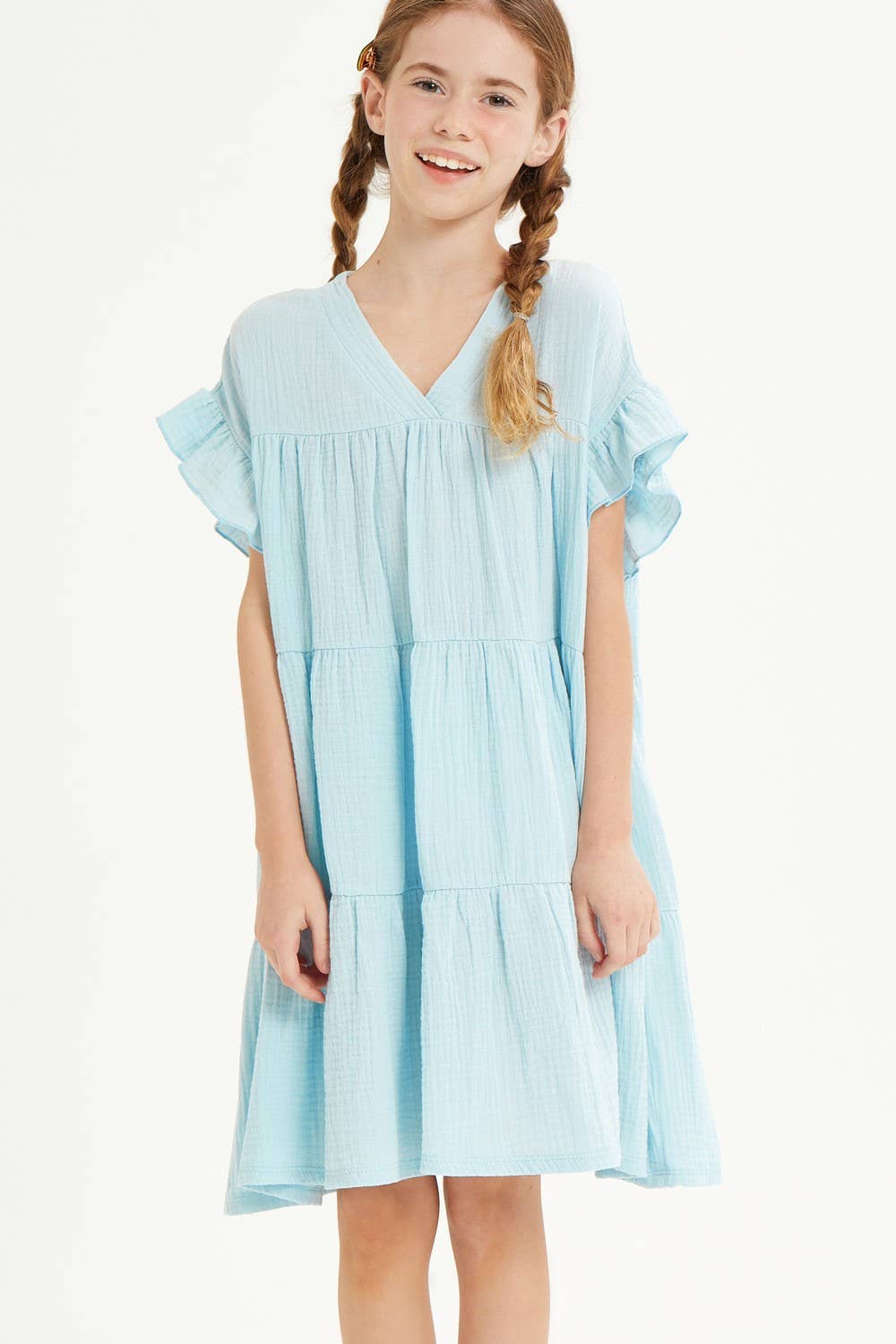 Light Blue Ruffle Dress