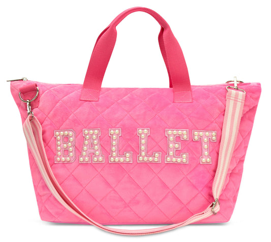 Pink Quilted Ballet Bag