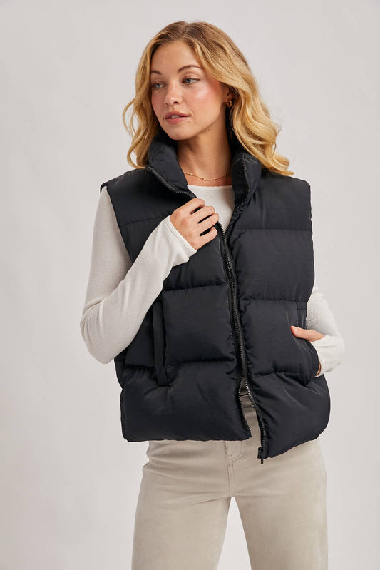 Puffer Vest: Black