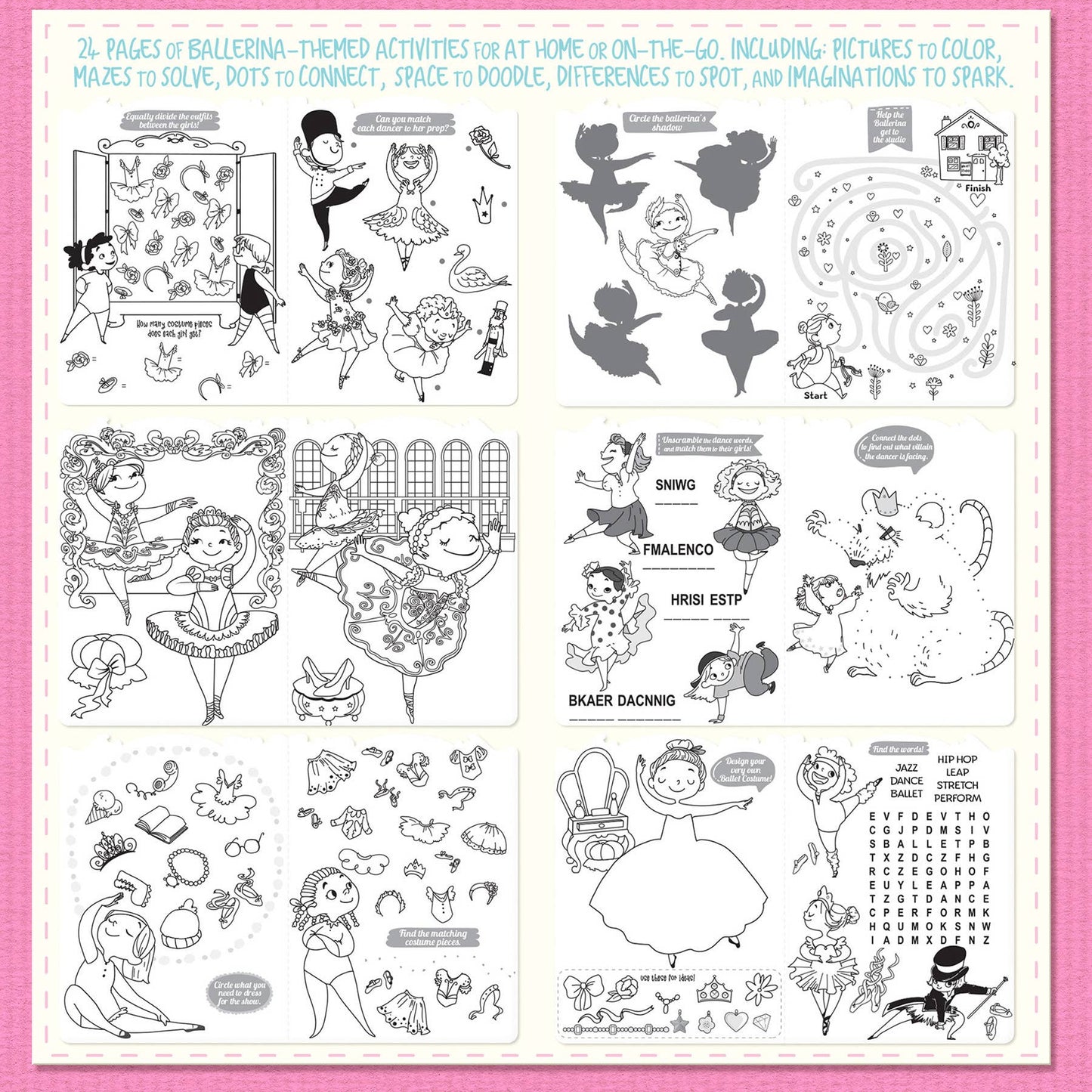 Stocking Stuffer Ballet Activity Gift Pack for Kids