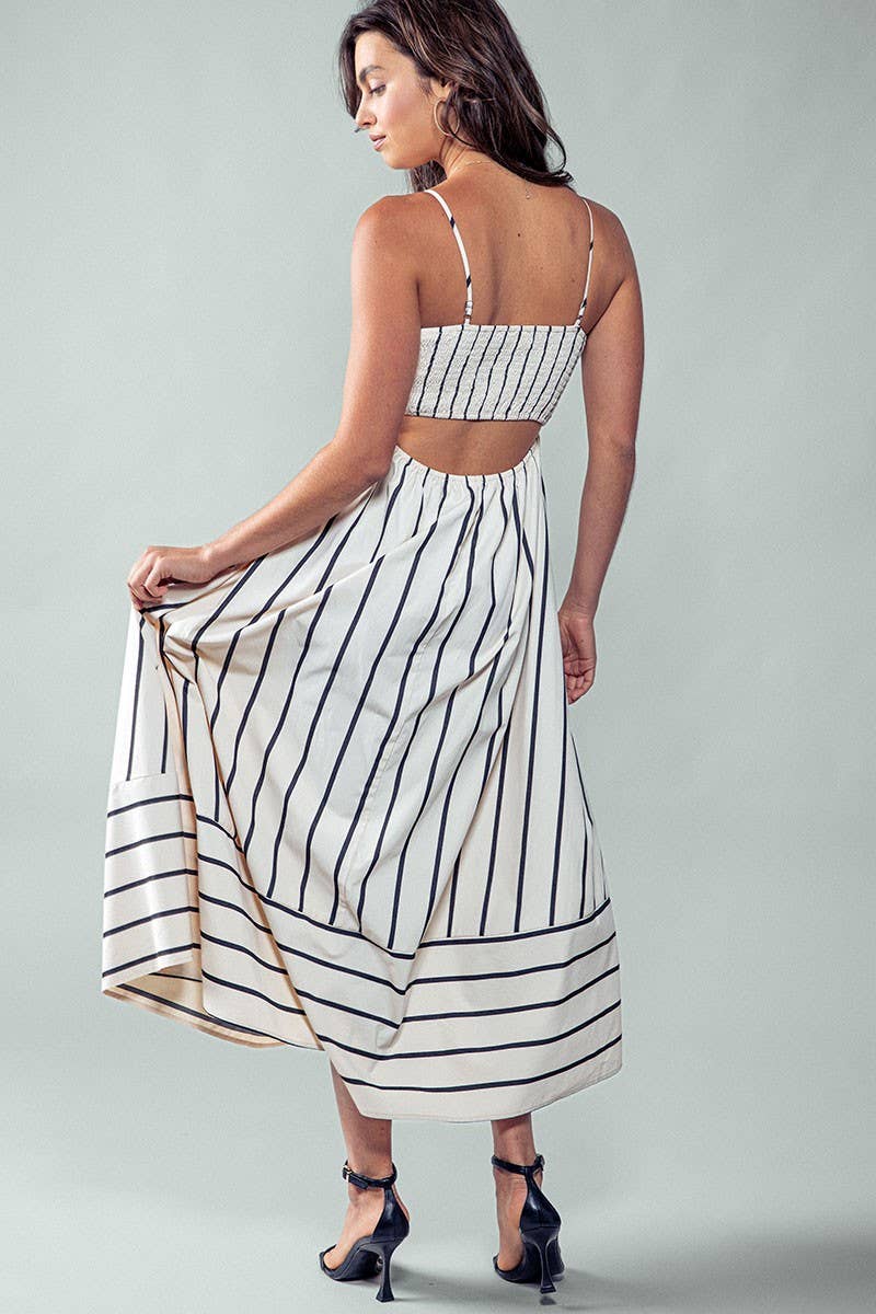 Nautical Stripe Maxi Dress