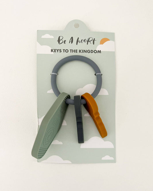 Keys to the Kingdom Silicone Teether | Catholic Baby Gift: Keys to the Kingdom