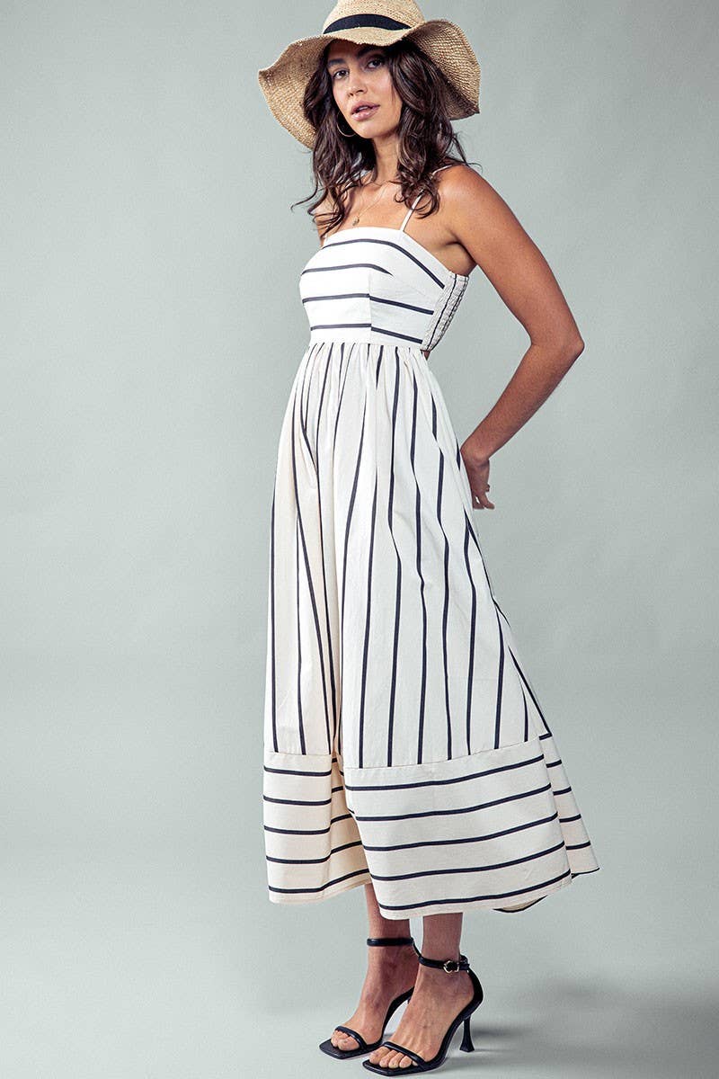 Nautical Stripe Maxi Dress