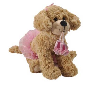 10" (24cm) Ballerina Scruffy Dog Pink