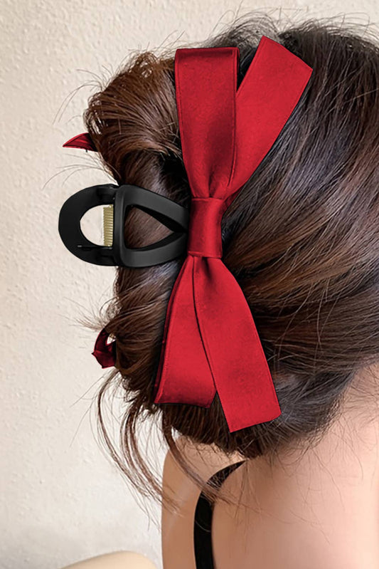 Bow Claw Clip: Red