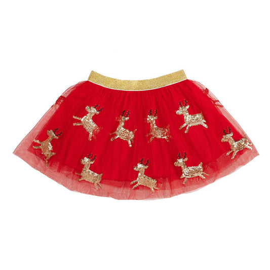 Reindeer Sequin Christmas Tutu Skirt