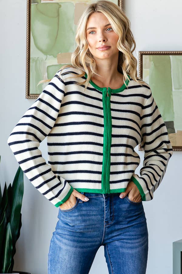 Luck of the Irish Striped Cardigan