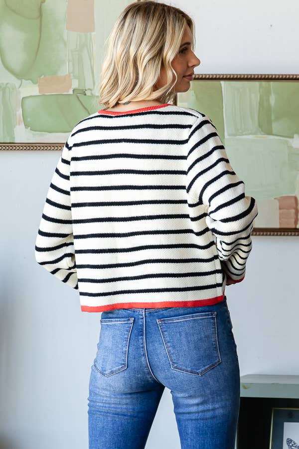 Luck of the Irish Striped Cardigan