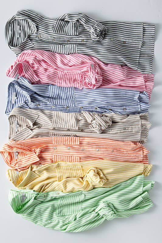 Lime Button Down