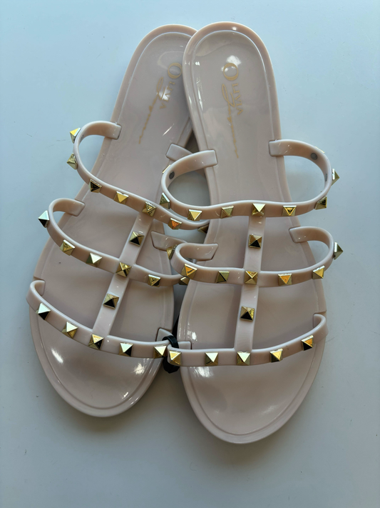 Nude Jelly Studded Sandals