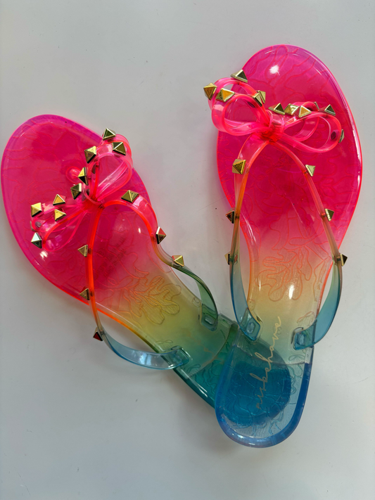 Rainbow Jelly studded Sandals