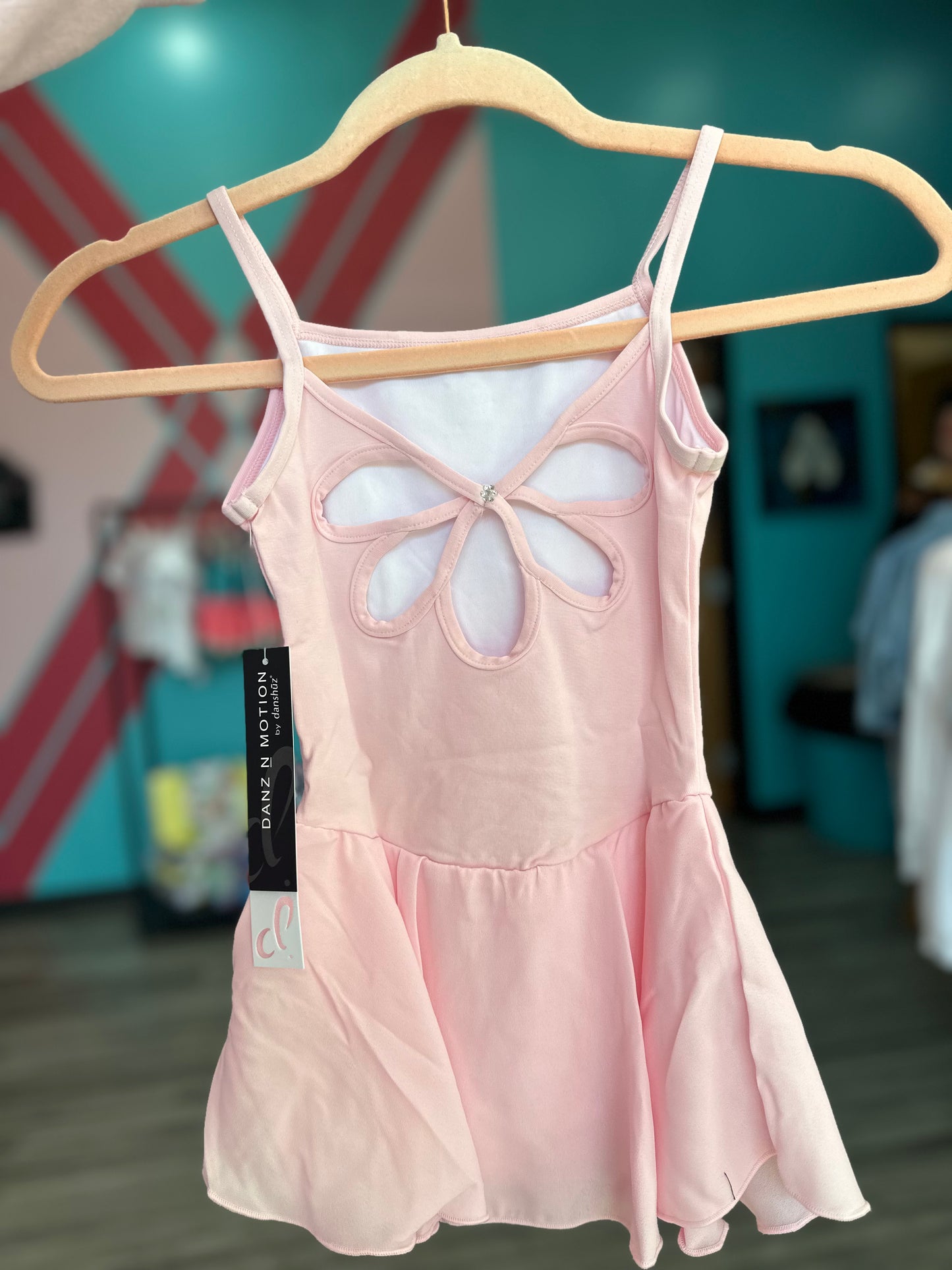 Cami Dress with Rhinestone Flower
