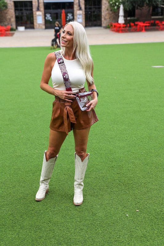 Ruched Side Slim Tank Top: Neutral