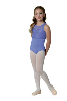 Tank Lace Leotard- Pop Pink