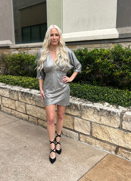 Silver Metallic Dress