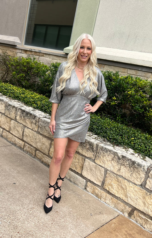 Silver Metallic Dress