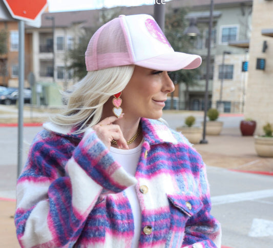 Big Heart Pink Trucker Hat