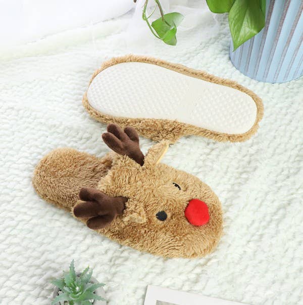 Christmas Rudolph Slippers