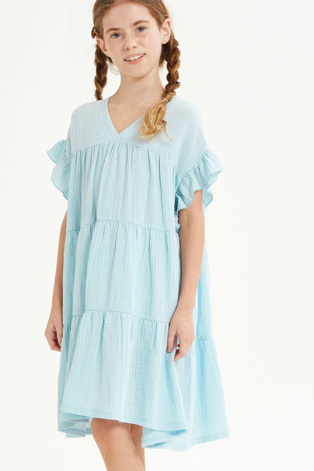 Light Blue Ruffle Dress