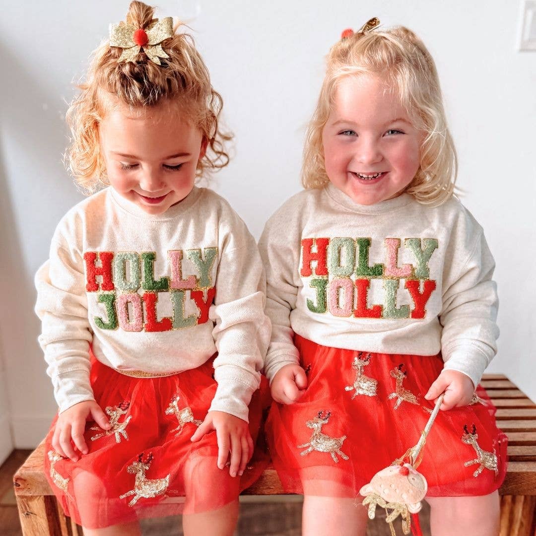 Reindeer Sequin Christmas Tutu Skirt