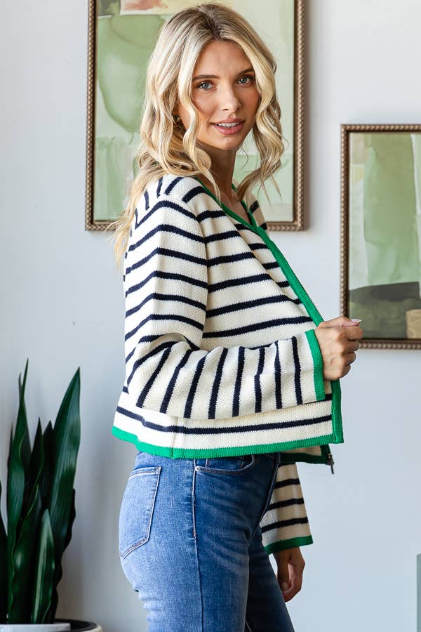 Luck of the Irish Striped Cardigan
