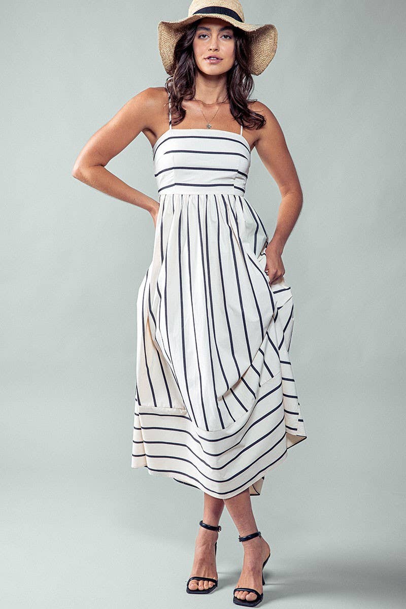 Nautical Stripe Maxi Dress