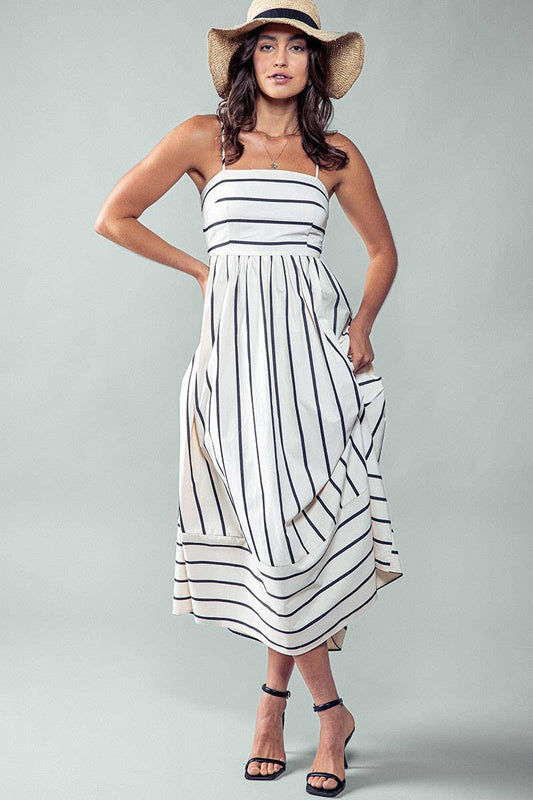 Nautical Stripe Maxi Dress