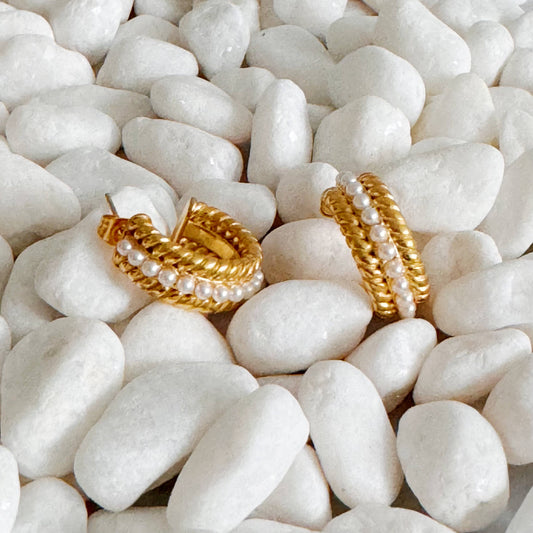 Pearl Hoop Earrings
