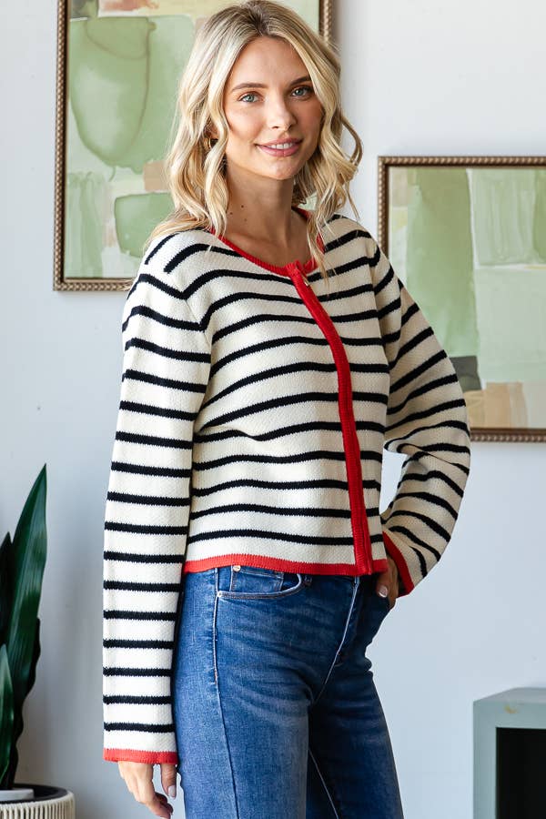 Luck of the Irish Striped Cardigan