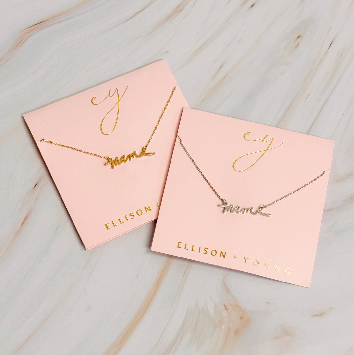 Mama Script Necklace