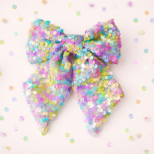 Sequin Hair Bow - Fairy Dust