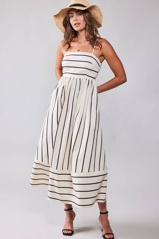 Nautical Stripe Maxi Dress