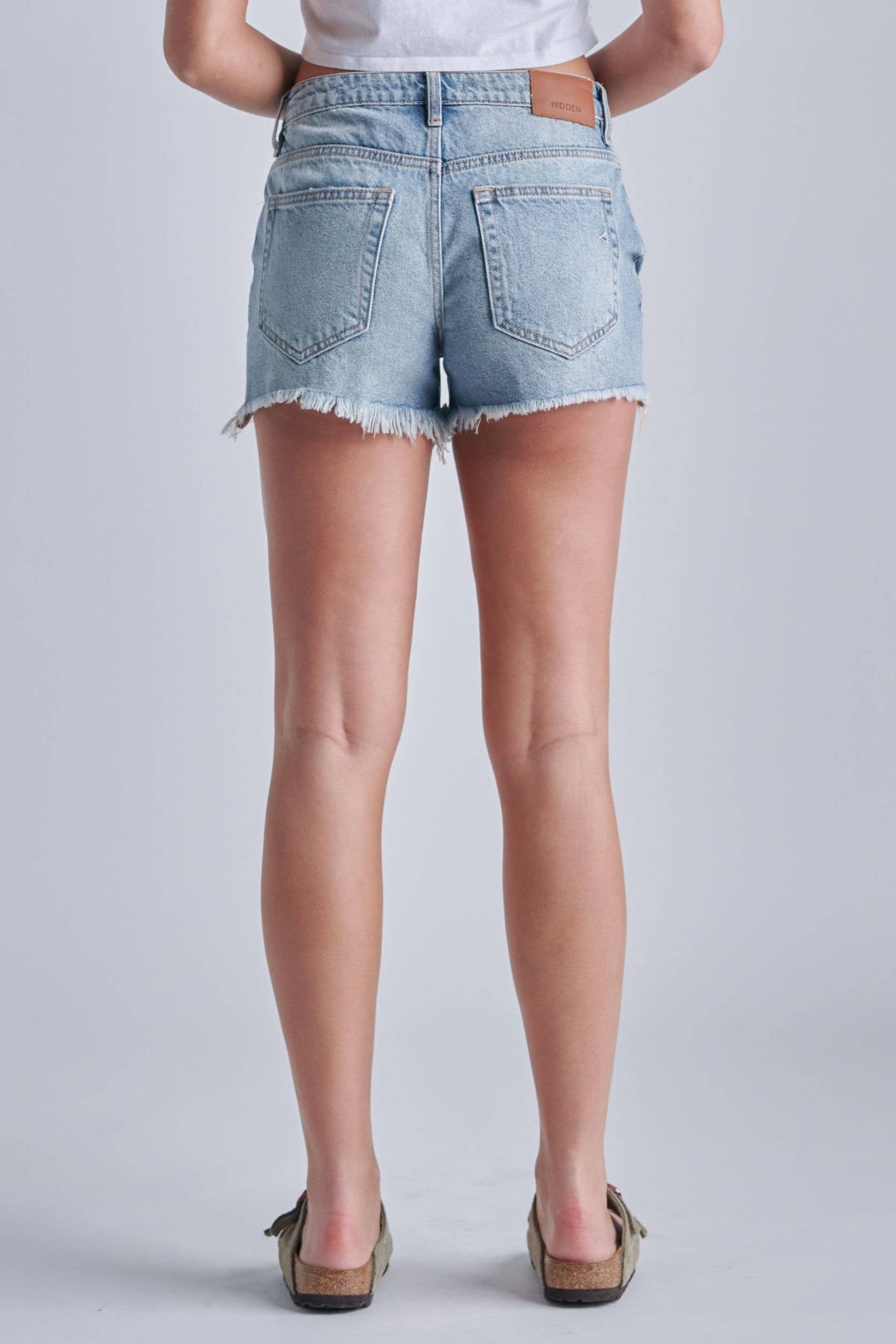 Distressed Denim Shorts