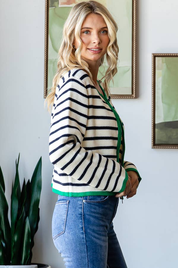 Luck of the Irish Striped Cardigan