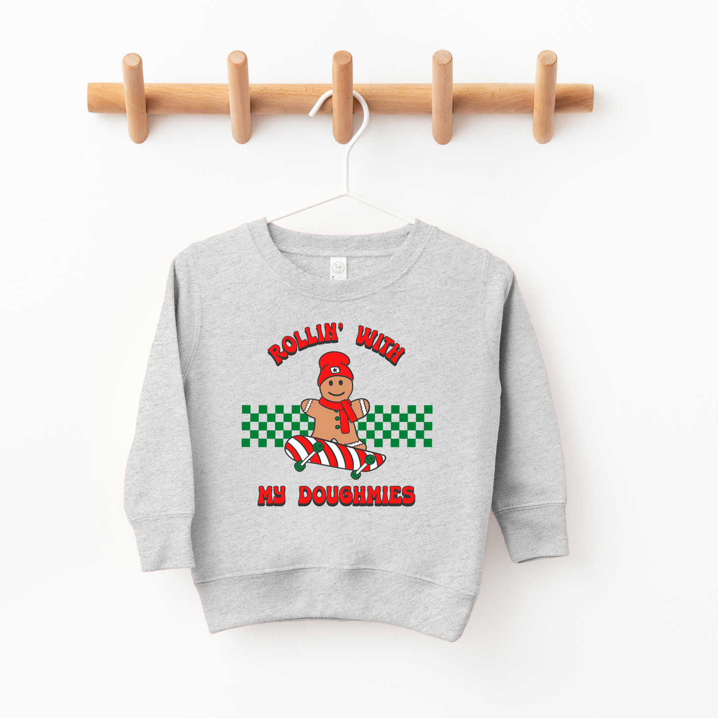"Rollin with my doughmies" Kids sweatshirt
