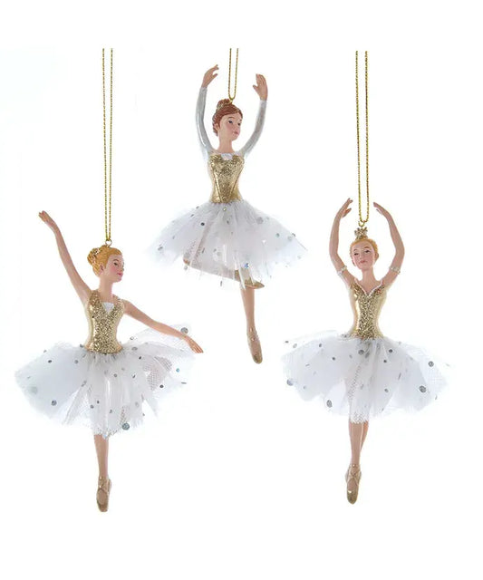 Golden Elegance Ballerina Ornament