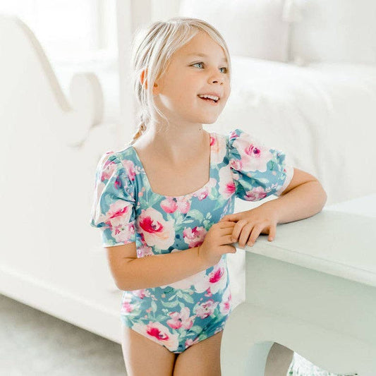 Puff Sleeve Leotard - Secret Cove *FINAL SALE*