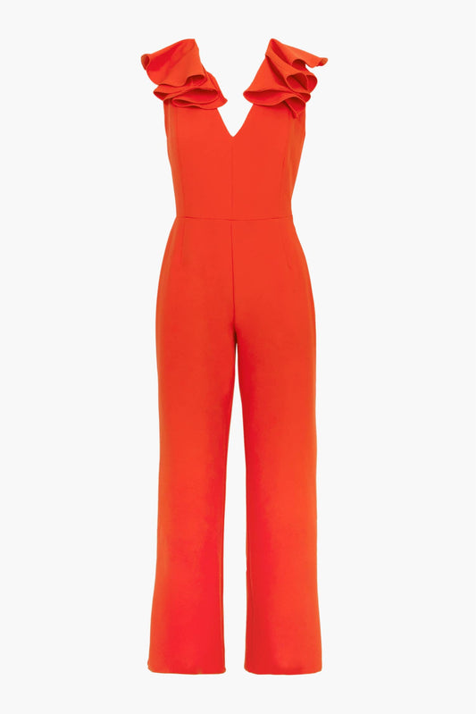 Kassi Ruffled Crepe Jumpsuit **FINAL SALE**