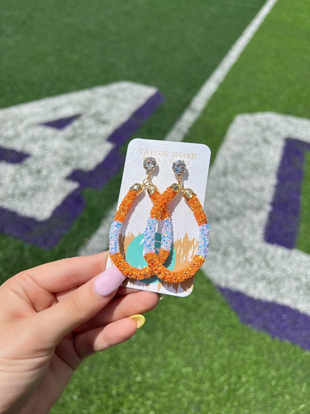 Gameday Glitter Teardrops