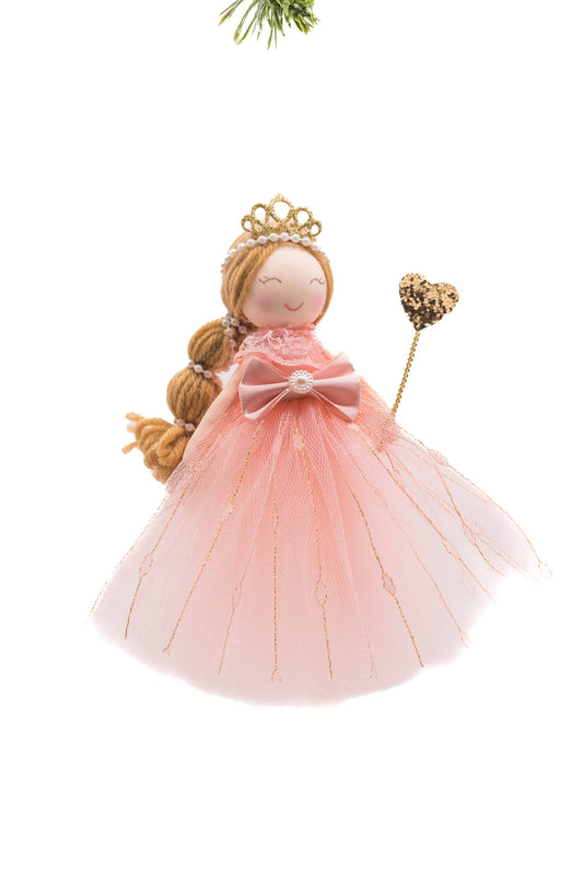 Pink Hanging Princess Girl Ornament