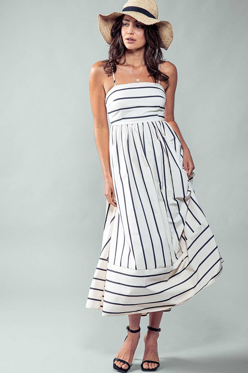 Nautical Stripe Maxi Dress